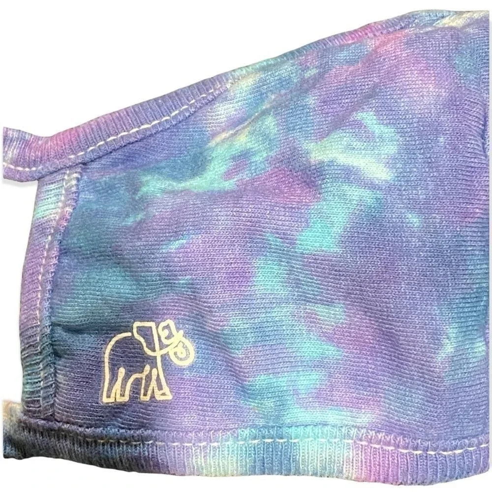 Ivory Ella Kids Face Mask One Size‎ Multicolor Tie-Dye Reusable Boho Festival